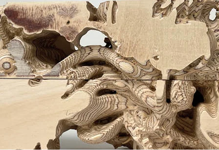 Hybrid - layered material detail
