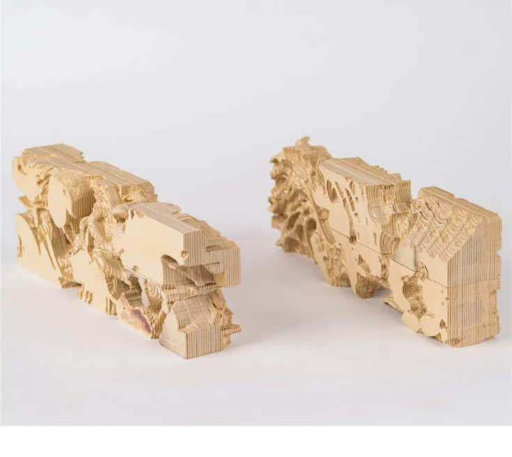 Hybrid - carved wood models
