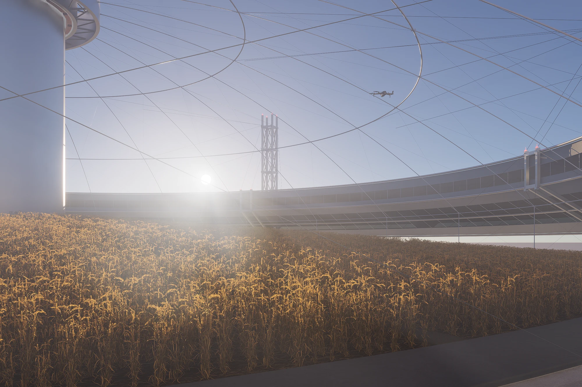 Artificially illuminated garden